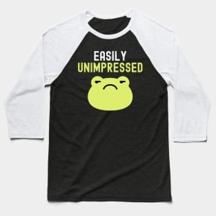 Unimpressed Frog Funny Saying Sarcastic Baseball T-Shirt